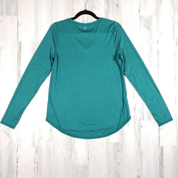 NWT Xersion Quick Dry Green long Sleeve V-Neck Shirt Women's Size Small - Picture 10 of 13